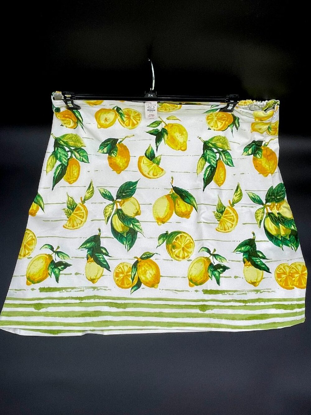 NWT Talbots Luscious Lemons Canvas A-Line Skirt Citrus Print Plus Size 20W
